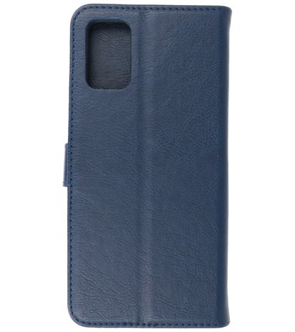 Samsung Galaxy A02s / A03s Hoesje Book Case Telefoonhoesje Kaarthouder Portemonnee Hoesje - Navy