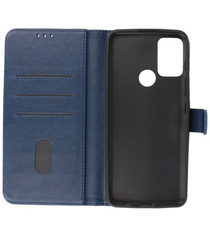 Motorola Moto G50 5G Hoesje - Book Case Telefoonhoesje - Kaarthouder Portemonnee Hoesje - Navy