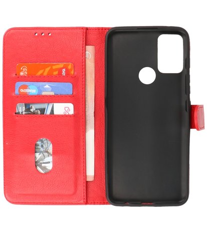Motorola Moto G50 5G Hoesje - Book Case Telefoonhoesje - Kaarthouder Portemonnee Hoesje - Rood