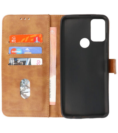 Motorola Moto G50 5G Hoesje - Book Case Telefoonhoesje - Kaarthouder Portemonnee Hoesje - Bruin