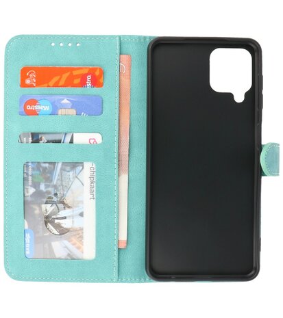 Samsung Galaxy A12 Hoesje Portemonnee Book Case - Turquoise