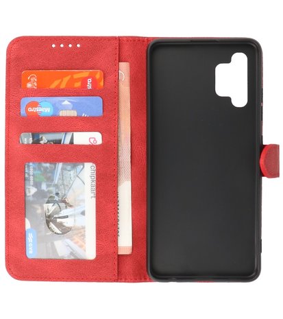 Samsung Galaxy A32 4G Hoesje Portemonnee Book Case - Rood