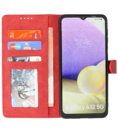 Samsung Galaxy A32 5G Hoesje Portemonnee Book Case - Rood