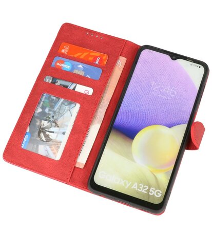 Samsung Galaxy A32 5G Hoesje Portemonnee Book Case - Rood