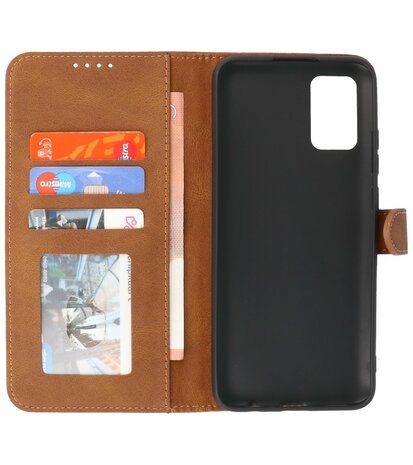 Samsung Galaxy A02s / A03s Hoesje Portemonnee Book Case - Bruin