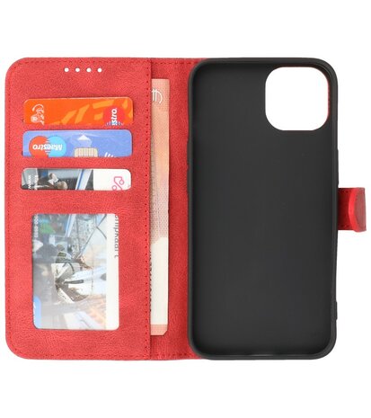 iPhone 13 Hoesje Portemonnee Book Case - Rood