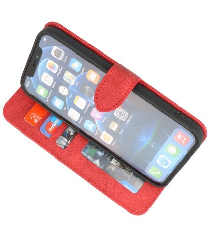 iPhone 13 Hoesje Portemonnee Book Case - Rood