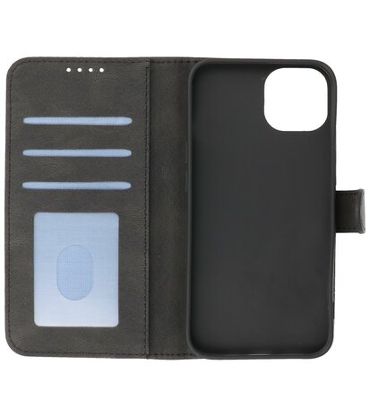 iPhone 13 Mini Hoesje Portemonnee Book Case - Zwart