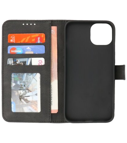 iPhone 13 Mini Hoesje Portemonnee Book Case - Zwart