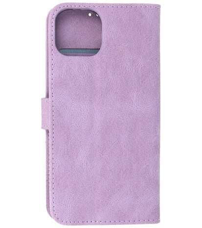 iPhone 13 Mini Hoesje Portemonnee Book Case - Paars