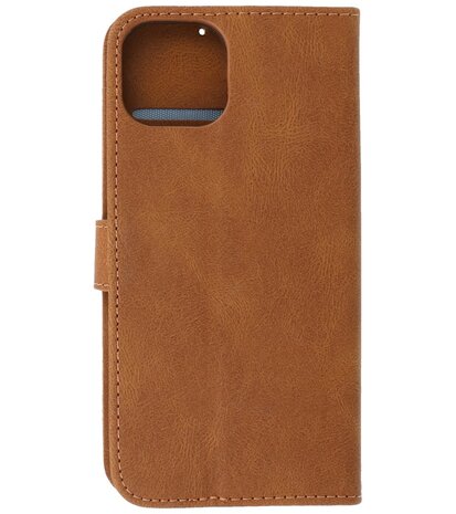 iPhone 13 Mini Hoesje Portemonnee Book Case - Bruin