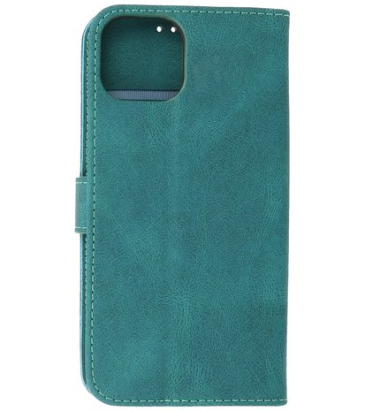 iPhone 13 Mini Hoesje Portemonnee Book Case - Donker Groen