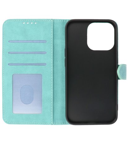 iPhone 13 Pro Hoesje Portemonnee Book Case - Turquoise