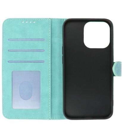 iPhone 13 Pro Max Hoesje Portemonnee Book Case - Donker Groen