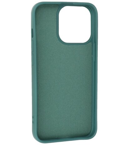 iPhone 13 Pro Max Hoesje - 2.0mm Dikke Fashion Telefoonhoesje Backcover - Donker Groen