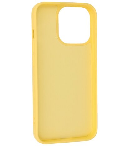 iPhone 13 Pro Hoesje - 2.0mm Dikke Fashion Telefoonhoesje Backcover - Geel