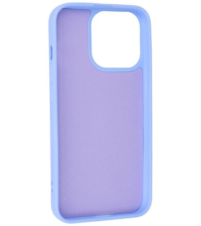 iPhone 13 Pro Hoesje - 2.0mm Dikke Fashion Telefoonhoesje Backcover - Paars