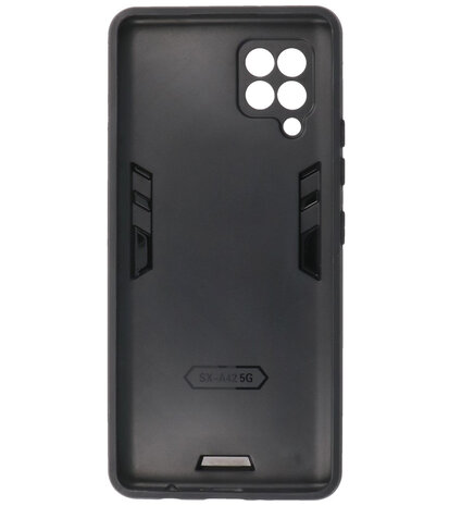 Tough Armor Hardcase Met Standfunctie Hoesje voor Samsung Galaxy A42 5G - Zwart
