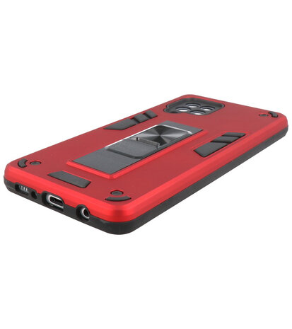 Tough Armor Hardcase Met Standfunctie Hoesje voor Samsung Galaxy A42 5G - Rood