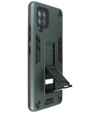 Tough Armor Hardcase Met Standfunctie Hoesje voor Samsung Galaxy A42 5G - Donker Groen