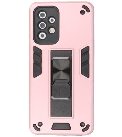 Tough Armor Hardcase Met Standfunctie Hoesje voor Samsung Galaxy A52 - A52 5G - Roze
