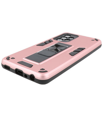 Tough Armor Hardcase Met Standfunctie Hoesje voor Samsung Galaxy A52 - A52 5G - Roze