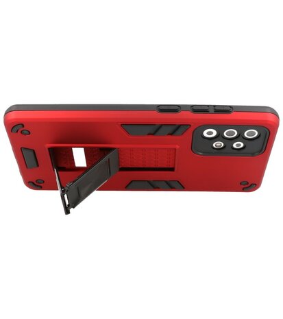 Tough Armor Hardcase Met Standfunctie Hoesje voor Samsung Galaxy A72 - A72 5G - Rood