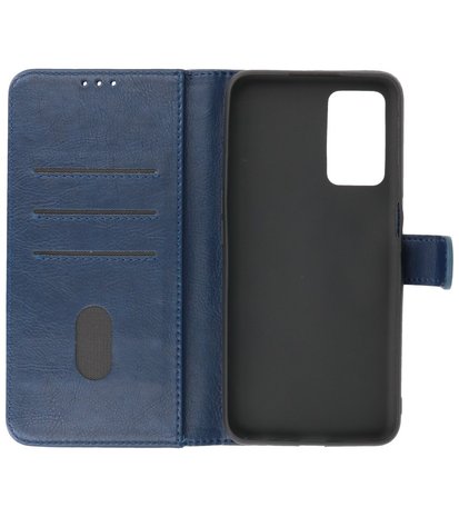 Oppo A16 Hoesje Book Case Telefoonhoesje - Navy