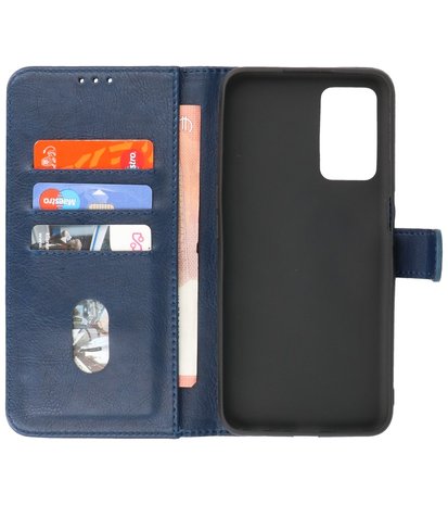 Oppo A16 Hoesje Book Case Telefoonhoesje - Navy