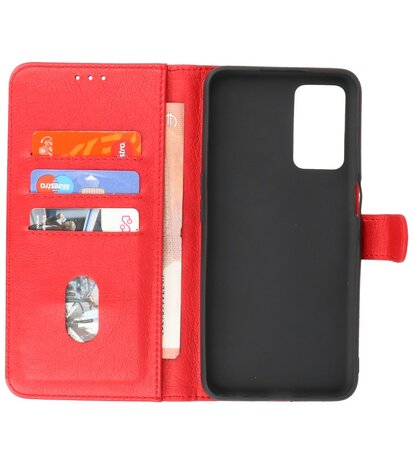 Oppo A16 Hoesje Book Case Telefoonhoesje - Rood