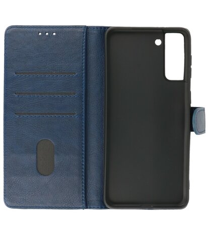 Samsung Galaxy S21 Plus Hoesje - Book Case Telefoonhoesje - Navy