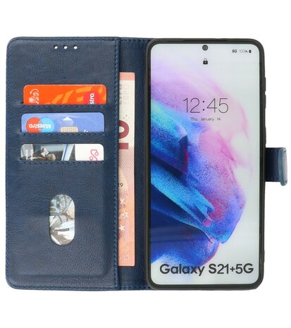 Samsung Galaxy S21 Plus Hoesje - Book Case Telefoonhoesje - Navy