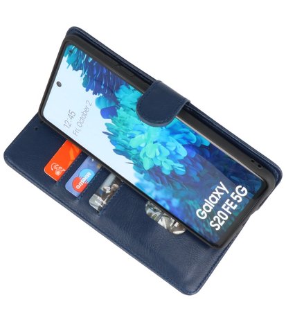 Booktype Wallet Case Telefoonhoesje voor Samsung Galaxy S20 FE - Navy