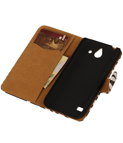 Zebra Huawei Ascend Y550 Book/Wallet Case/Cover
