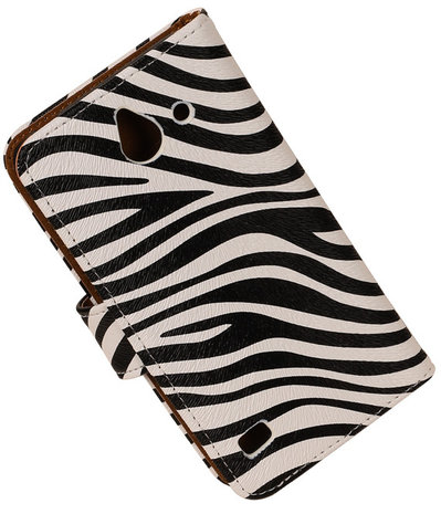 Zebra Huawei Ascend Y550 Book/Wallet Case/Cover