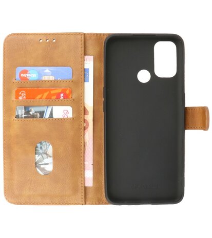 Booktype Hoesje Wallet Case Telefoonhoesje voor Oppo A53s 4G & Oppo A53 - Bruin