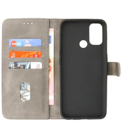 Booktype Hoesje Wallet Case Telefoonhoesje voor Oppo A53s 4G & Oppo A53 - Grijs
