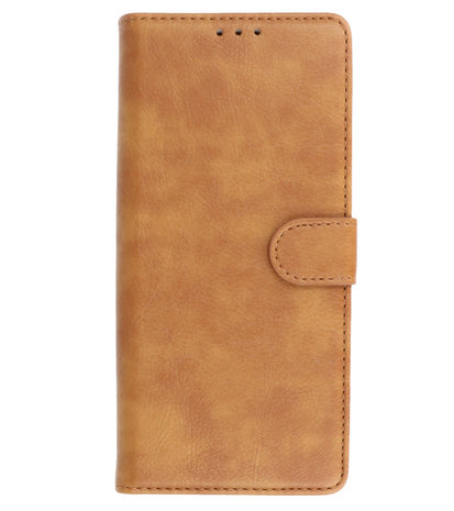 Booktype Hoesje Wallet Case Telefoonhoesje voor Oppo A54s - Bruin