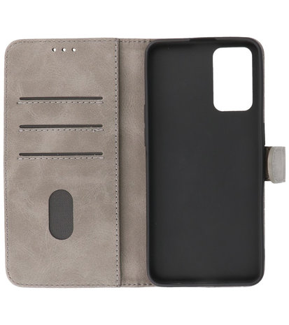 Booktype Hoesje Wallet Case Telefoonhoesje voor Oppo A54s - Grijs
