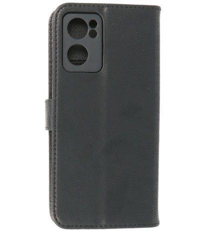 Booktype Hoesje Wallet Case Telefoonhoesje voor Oppo Reno 7 5G - Zwart