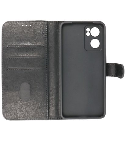 Booktype Hoesje Wallet Case Telefoonhoesje voor Oppo Reno 7 5G - Zwart