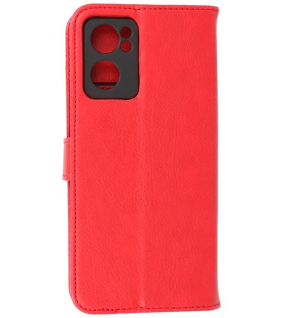 Booktype Hoesje Wallet Case Telefoonhoesje voor Oppo Reno 7 5G - Rood