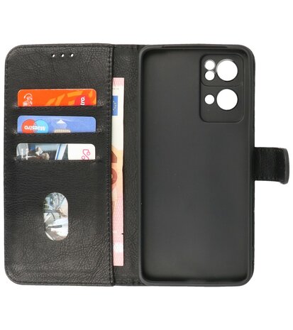 Booktype Hoesje Wallet Case Telefoonhoesje voor Oppo Reno 7 Pro 5G - Zwart