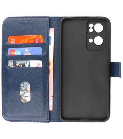 Booktype Hoesje Wallet Case Telefoonhoesje voor Oppo Reno 7 Pro 5G - Navy