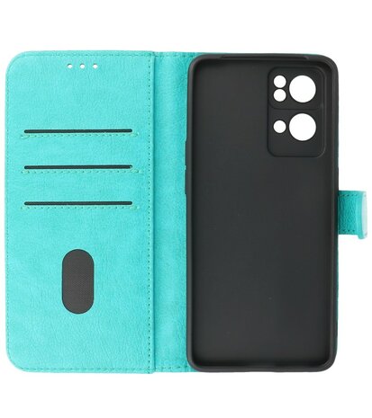 Booktype Hoesje Wallet Case Telefoonhoesje voor Oppo Reno 7 Pro 5G - Groen