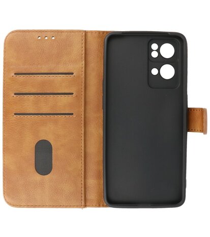 Booktype Hoesje Wallet Case Telefoonhoesje voor Oppo Reno 7 Pro 5G - Bruin