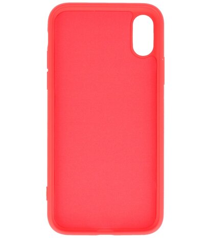 2.0mm Dikke Fashion Telefoonhoesje - Siliconen Hoesje voor iPhone Xs & iPhone X - Rood