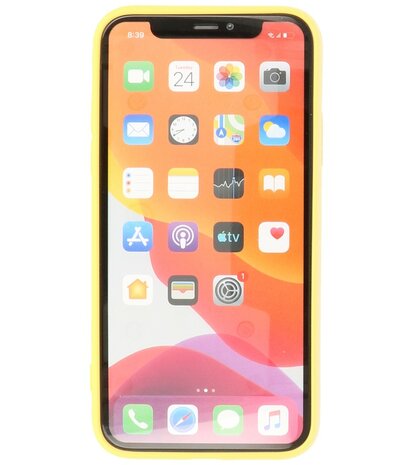 2.0mm Dikke Fashion Telefoonhoesje - Siliconen Hoesje voor iPhone Xs & iPhone X - Geel