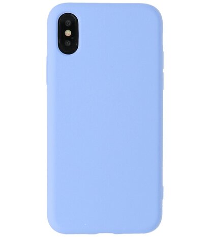 2.0mm Dikke Fashion Telefoonhoesje - Siliconen Hoesje voor iPhone Xs & iPhone X - Paars