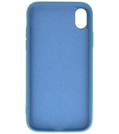 2.0mm Dikke Fashion Telefoonhoesje - Siliconen Hoesje voor iPhone XR - Navy